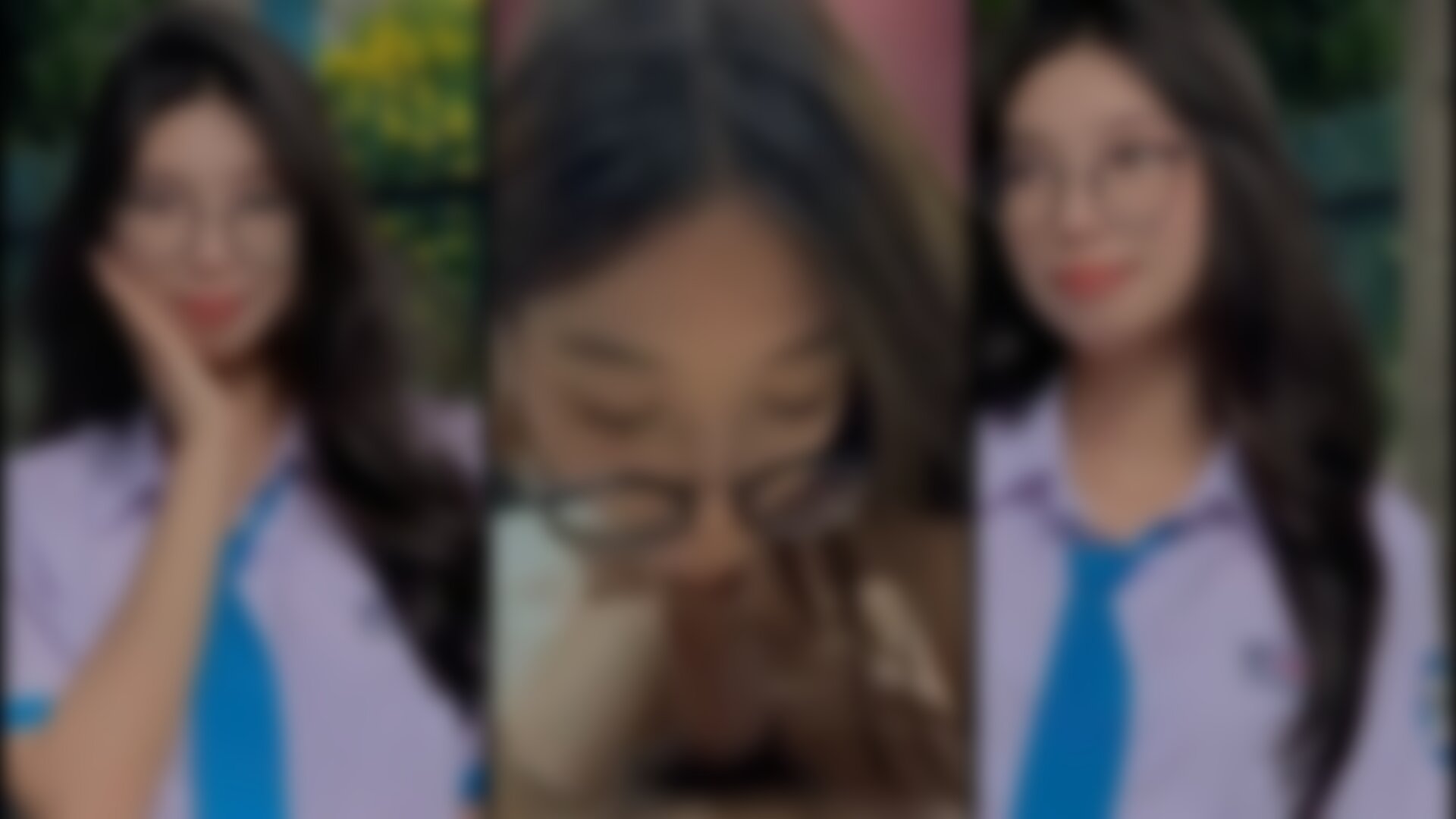 Hoàng Thanh Vy nữ sinh C3 Hùng Vương kính cận non tơ