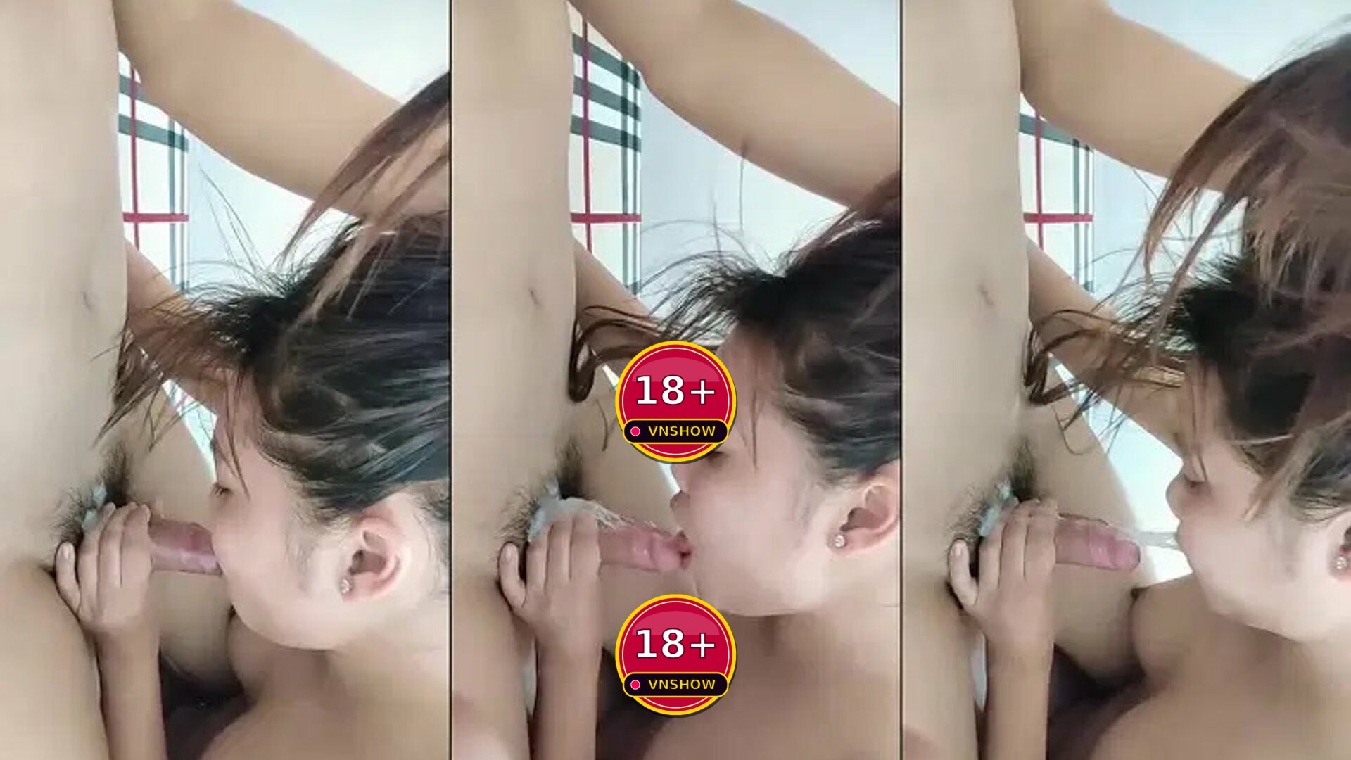 Em mới cởi đồ dạo đầu thôi mà thổi kèn mạnh quá anh xuất tinh bất ngờ làm em giật mình
